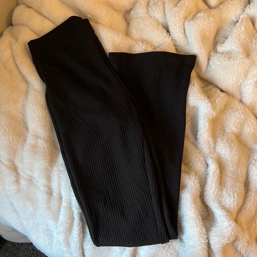 Black flare pants